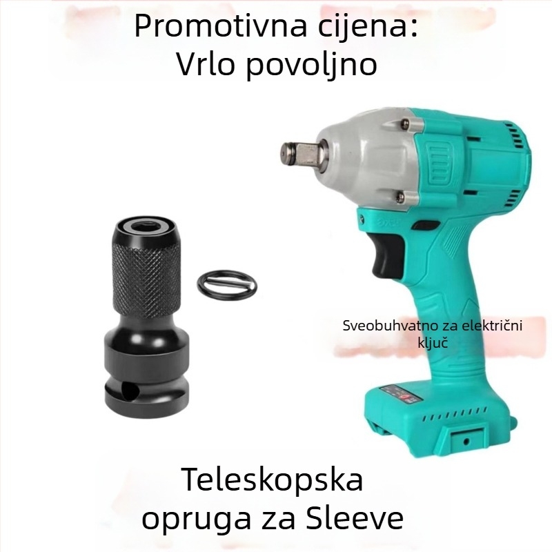 Električna glava za konverziju odvijača, šesterokutni univerzalni teleskop spoj, elastični omotač, ljubičasto sandalovo drvo