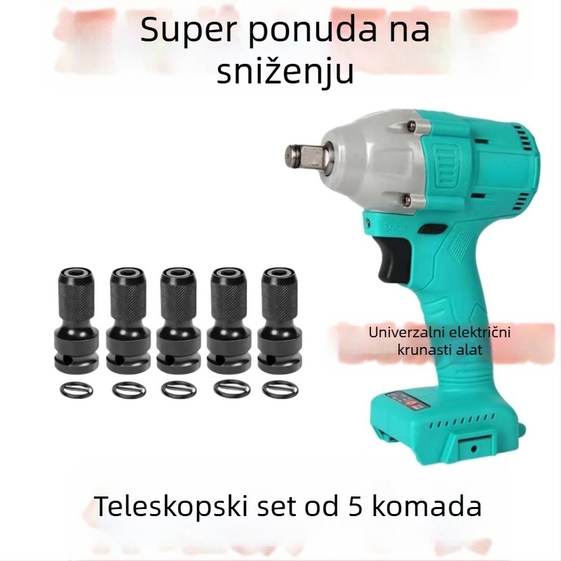 Električna glava za konverziju odvijača, šesterokutni univerzalni teleskop spoj, elastični omotač, ljubičasto sandalovo drvo
