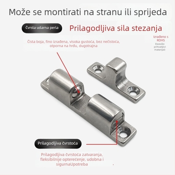 Držač za vrata SG-MP50-S od nehrđajućeg čelika 304, polirana površina, zidni montaža, ručno upravljanje