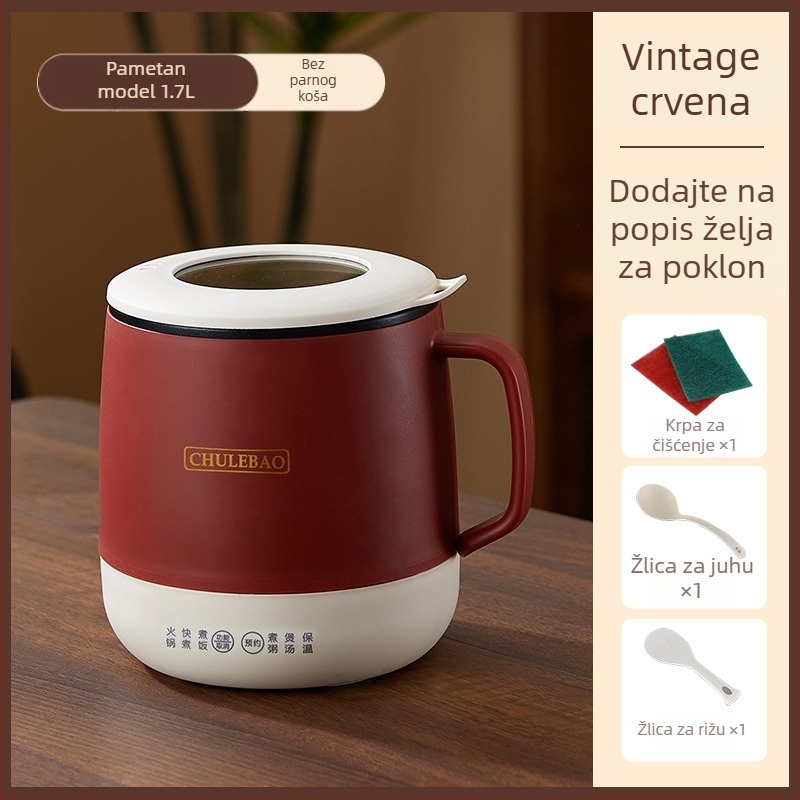 Okrugli električni lonac za kuhanje s kapacitetom 1–1.7 L, neprimljiv unutarnji lonac, mehaničko/mikroprocesorsko upravljanje, izolacija, tajmer i brzo kuhanje na paru, jedan ili dva sloja, model YY-ZNDG20