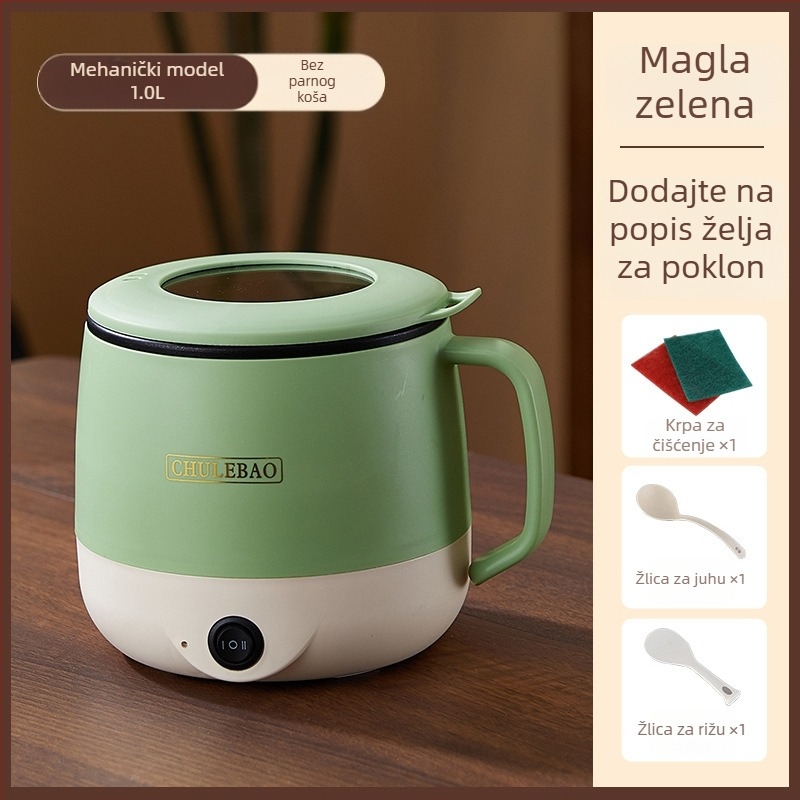 Okrugli električni lonac za kuhanje s kapacitetom 1–1.7 L, neprimljiv unutarnji lonac, mehaničko/mikroprocesorsko upravljanje, izolacija, tajmer i brzo kuhanje na paru, jedan ili dva sloja, model YY-ZNDG20