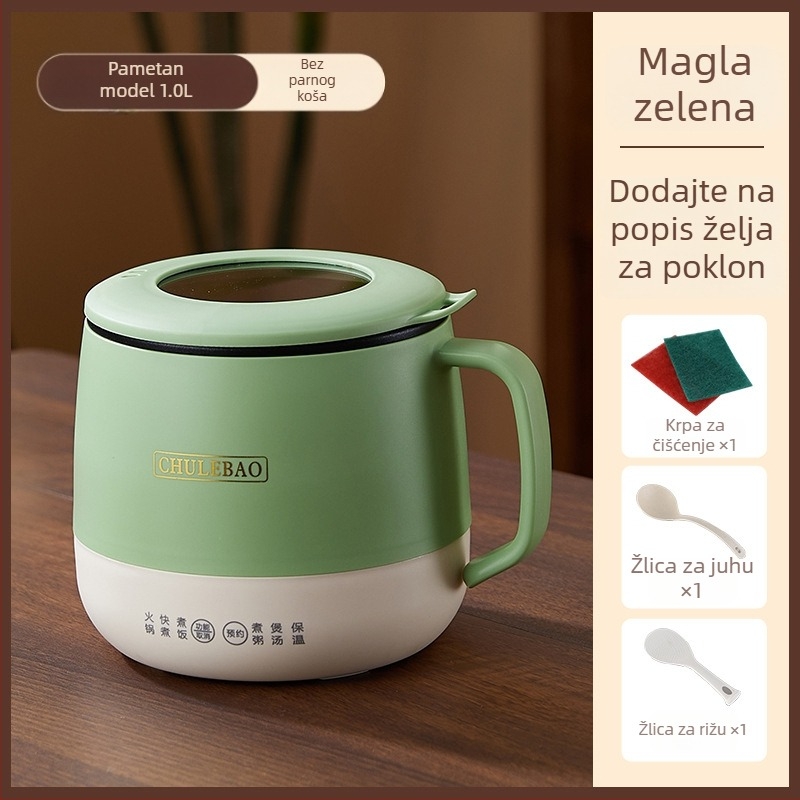 Okrugli električni lonac za kuhanje s kapacitetom 1–1.7 L, neprimljiv unutarnji lonac, mehaničko/mikroprocesorsko upravljanje, izolacija, tajmer i brzo kuhanje na paru, jedan ili dva sloja, model YY-ZNDG20
