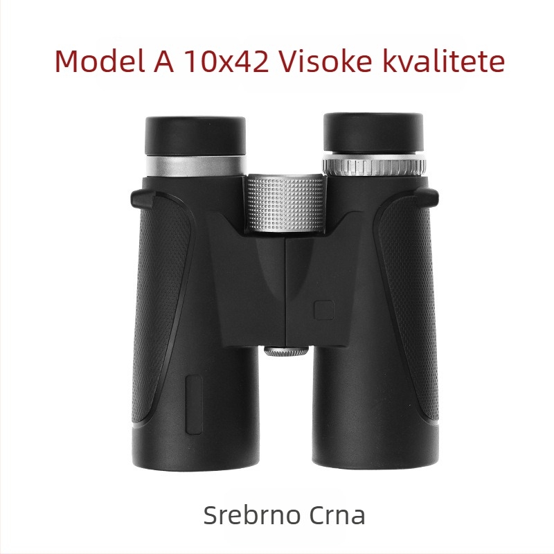 Binokular s AB dizajnom dvostrukih tubusa, 10x povećanje, otpornost na udarce, vanjska gumirana obloga, vidno polje 109 m/1000 m