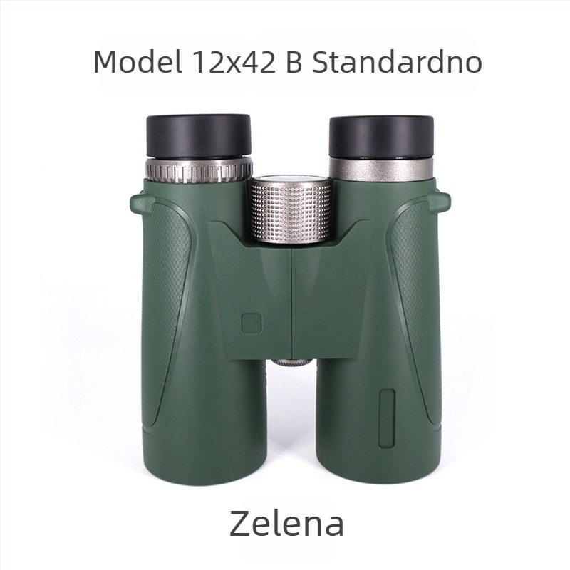 Binokular s AB dizajnom dvostrukih tubusa, 10x povećanje, otpornost na udarce, vanjska gumirana obloga, vidno polje 109 m/1000 m