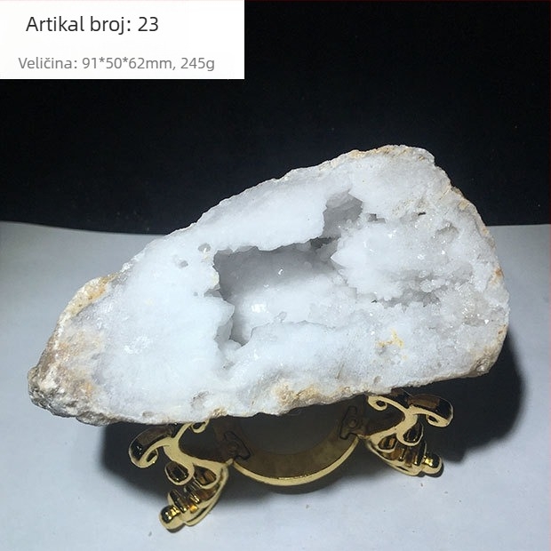 Narukvica s motivom košare bogatstva i novčane vrećice, demagnetizirani kristal, sirov kamen, ukras za stol