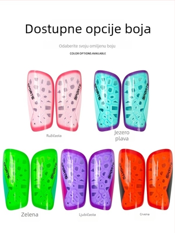 Štitnici za potkoljenicu (ubacni tip) s debelim jastučićem za ublažavanje udara, PU materijal, pogodni za nogomet, košarku i odbojku, mogućnost prilagodbe