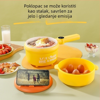 Električna višenamjenska posuda za kuhanje s keramičkim unutarnjim spremnikom, mikroprocesorsko upravljanje, izolacija i programiranje, dvostruko slojeviti dizajn