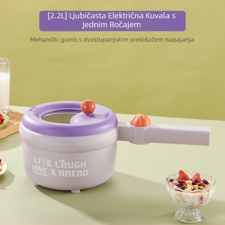 Električna višenamjenska posuda za kuhanje s keramičkim unutarnjim spremnikom, mikroprocesorsko upravljanje, izolacija i programiranje, dvostruko slojeviti dizajn