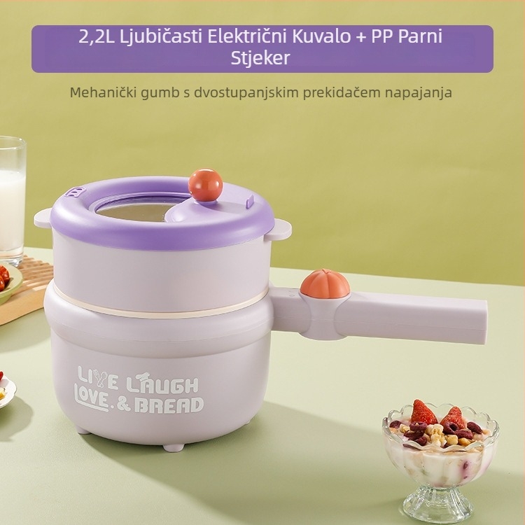 Električna višenamjenska posuda za kuhanje s keramičkim unutarnjim spremnikom, mikroprocesorsko upravljanje, izolacija i programiranje, dvostruko slojeviti dizajn