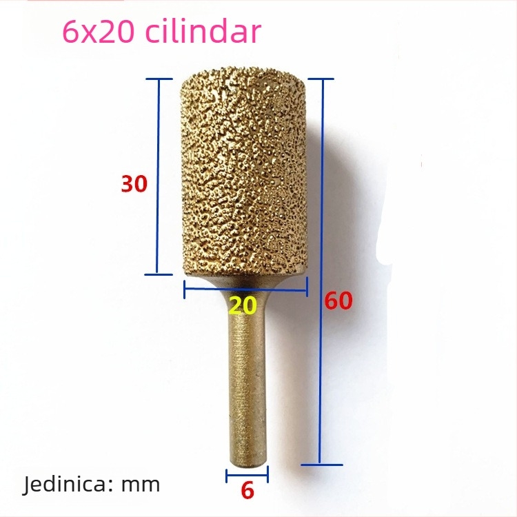 Diamantska glava za brušenje lijevanog željeza za ručnu bušilicu – pogodna za lijevano željezo, kamen i keramiku, prilagodljiva