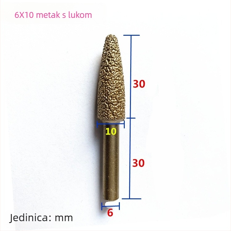 Diamantska glava za brušenje lijevanog željeza za ručnu bušilicu – pogodna za lijevano željezo, kamen i keramiku, prilagodljiva