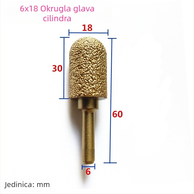 Diamantska glava za brušenje lijevanog željeza za ručnu bušilicu – pogodna za lijevano željezo, kamen i keramiku, prilagodljiva