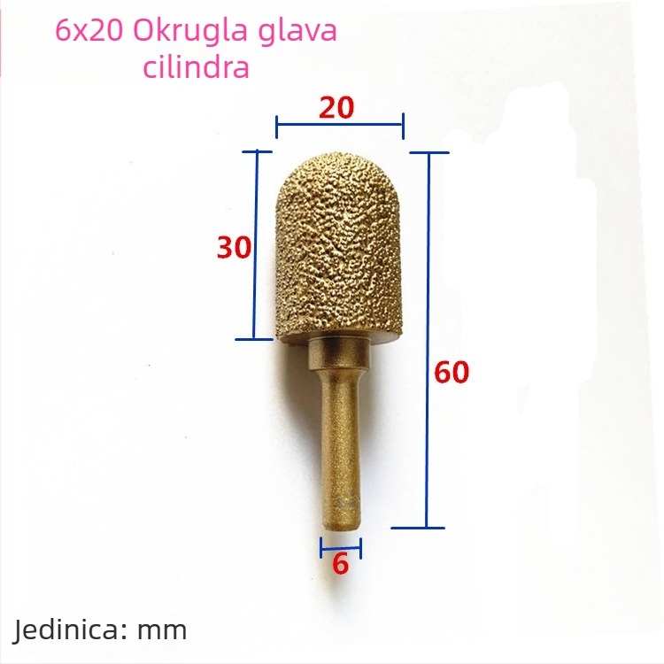 Diamantska glava za brušenje lijevanog željeza za ručnu bušilicu – pogodna za lijevano željezo, kamen i keramiku, prilagodljiva