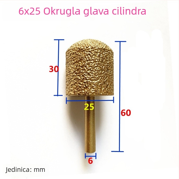 Diamantska glava za brušenje lijevanog željeza za ručnu bušilicu – pogodna za lijevano željezo, kamen i keramiku, prilagodljiva