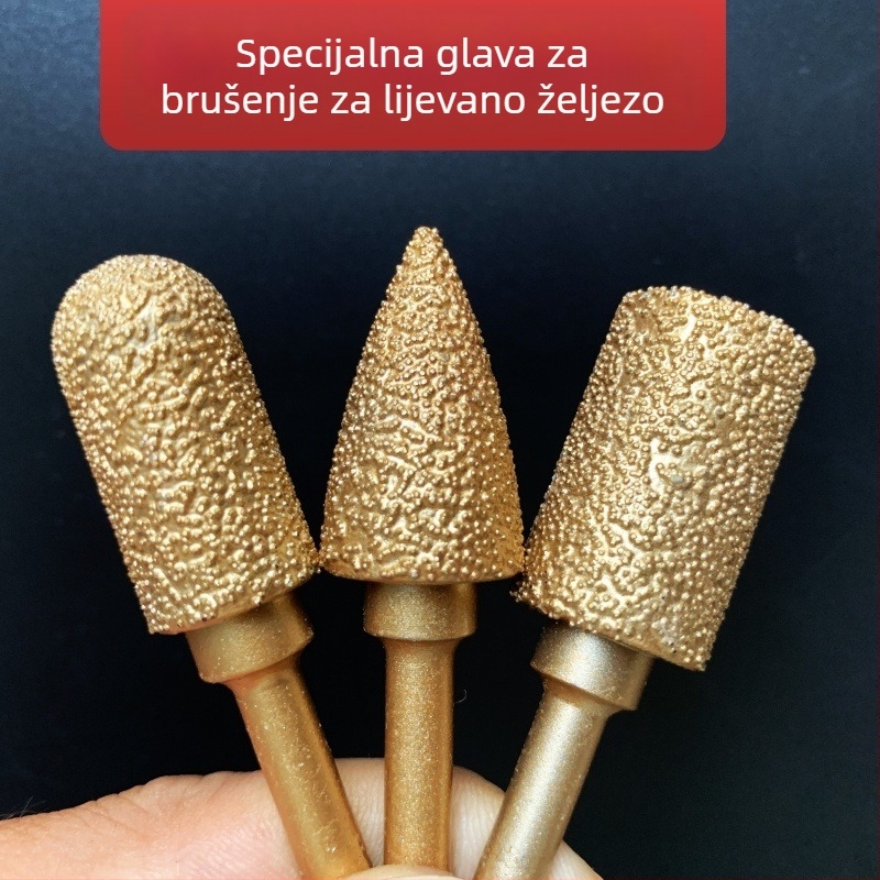 Diamantska glava za brušenje lijevanog željeza za ručnu bušilicu – pogodna za lijevano željezo, kamen i keramiku, prilagodljiva