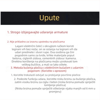 Vrtni bit za bušilicu s okruglom glavom i okruglom ručkom, bez šesterokuta, za betonske zidove