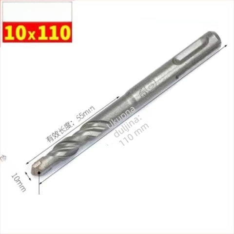 Vrtni bit za bušilicu s okruglom glavom i okruglom ručkom, bez šesterokuta, za betonske zidove