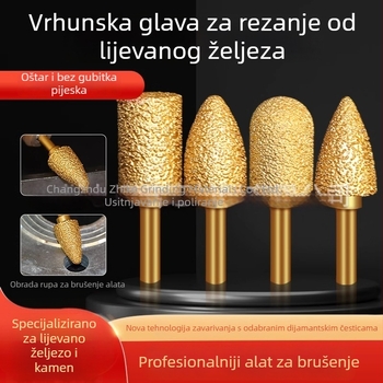 Dijamantno zavarena glava za brušenje za električnu bušilicu – Xin Yilong, Materijal: Gold steel sand