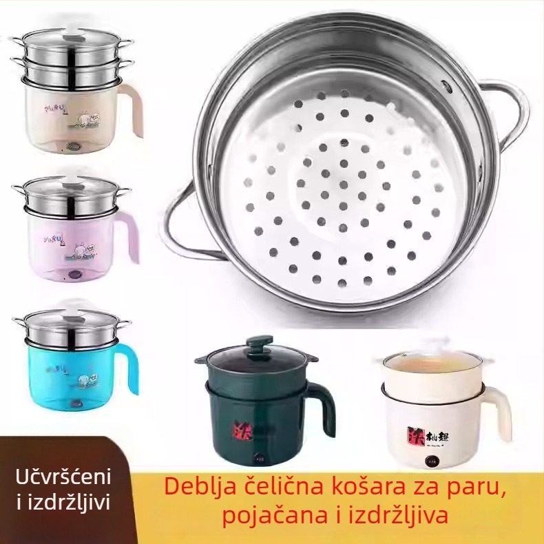 Električna posuda za kuhanje CW-1.8, nehrđajući čelični unutarnji lonac, mehaničko upravljanje gumbima, dvostruka konstrukcija, kapacitet 1.8 L, ugrađena funkcija čišćenja