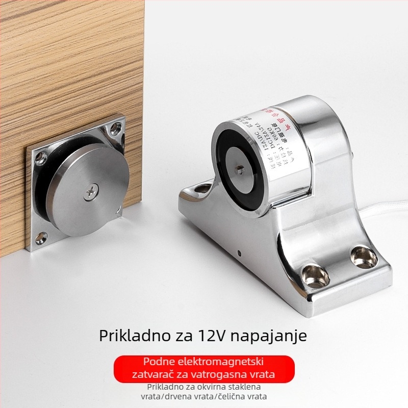 Protupožarna vrata elektromagnetni držač za staklena vrata, montirana na podu, nehrđajući čelik, galvanizirani završni sloj, automatsko upravljanje