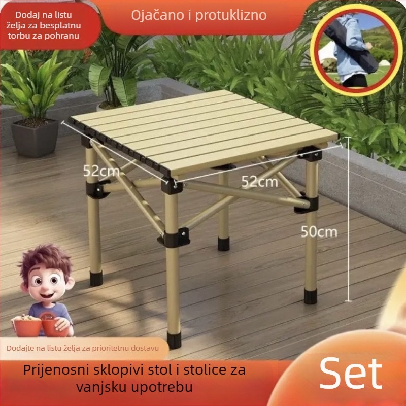 Set sklopivih stola i stolica za vanjsku upotrebu — marka Qin qi, kategorija: alati za opstanak