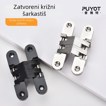 Križno skrivena šarka vrata (cinkova zlitina; nehrđajući čelik; elektroplatiranje; moderan minimalistički stil)