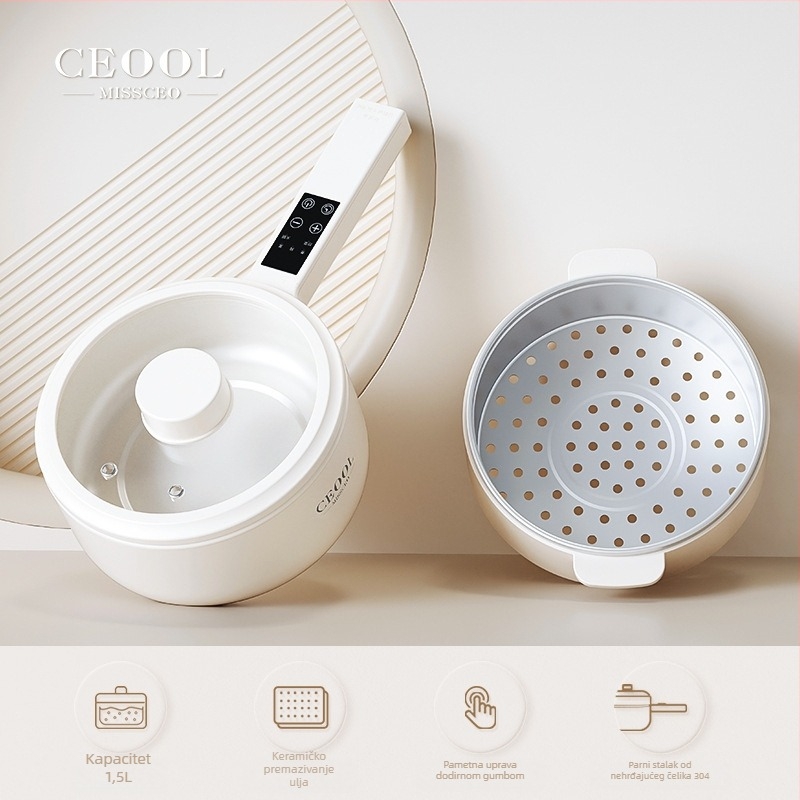 Električna kuhala za kuhanje, 700W, keramički premaz unutarnjeg spremnika, LCD zaslon, podešavanje temperature, funkcija tajmera