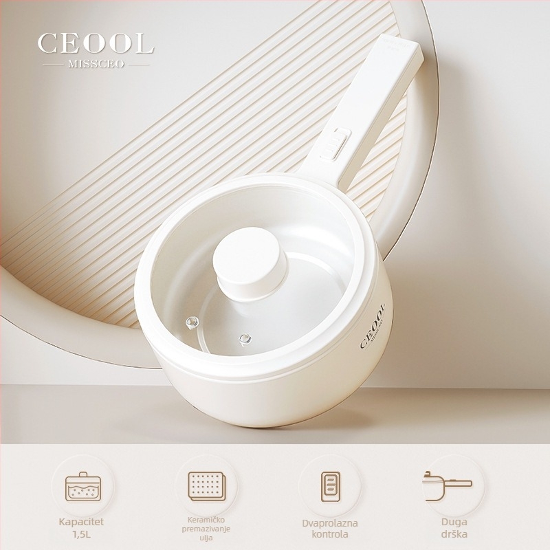 Električna kuhala za kuhanje, 700W, keramički premaz unutarnjeg spremnika, LCD zaslon, podešavanje temperature, funkcija tajmera