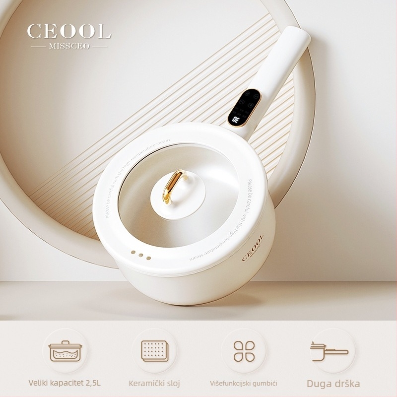 Električna kuhala za kuhanje, 700W, keramički premaz unutarnjeg spremnika, LCD zaslon, podešavanje temperature, funkcija tajmera