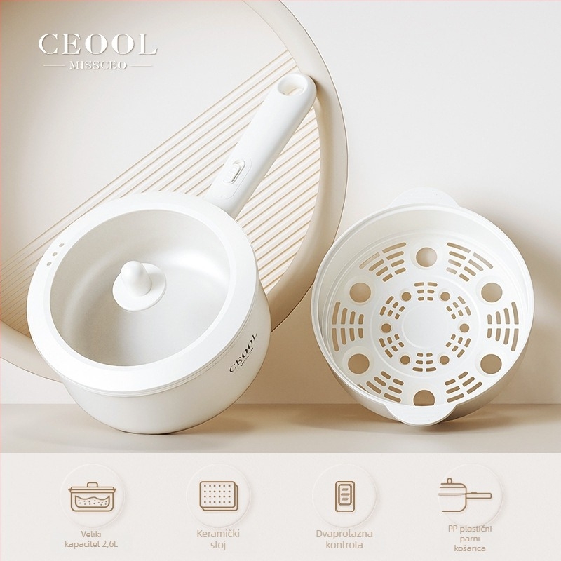 Električna kuhala za kuhanje, 700W, keramički premaz unutarnjeg spremnika, LCD zaslon, podešavanje temperature, funkcija tajmera