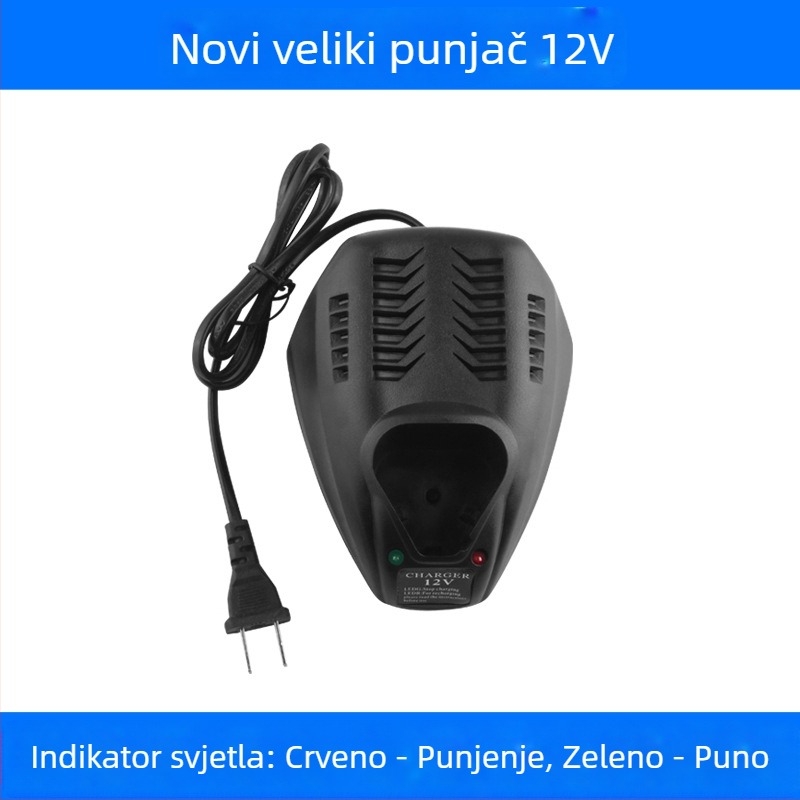 Ručna bušilica, višenaponska 12–25V, naprijed/natrag, bez regulacije brzine, raspon napona 220V