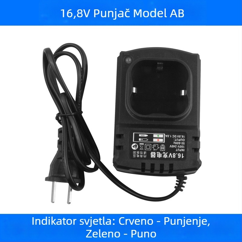 Ručna bušilica, višenaponska 12–25V, naprijed/natrag, bez regulacije brzine, raspon napona 220V