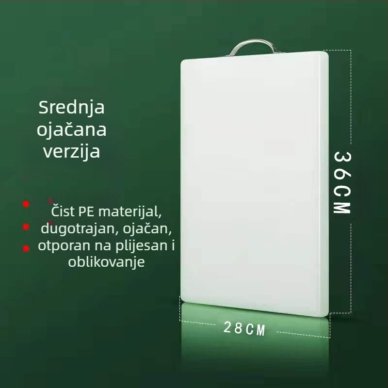 Daska za rezanje za kućnu upotrebu, polietilenski materijal, protuklizna površina, antibakterijska i otporna na plijesan, jednostavan i moderan stil