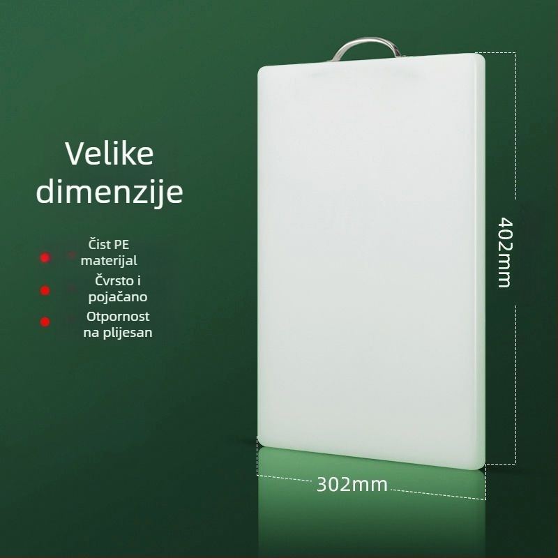 Daska za rezanje za kućnu upotrebu, polietilenski materijal, protuklizna površina, antibakterijska i otporna na plijesan, jednostavan i moderan stil