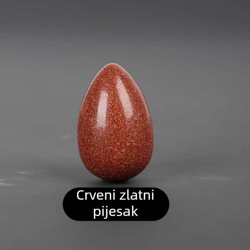 Polirani prirodni kristal u obliku jajeta, za držanje i ukrašavanje