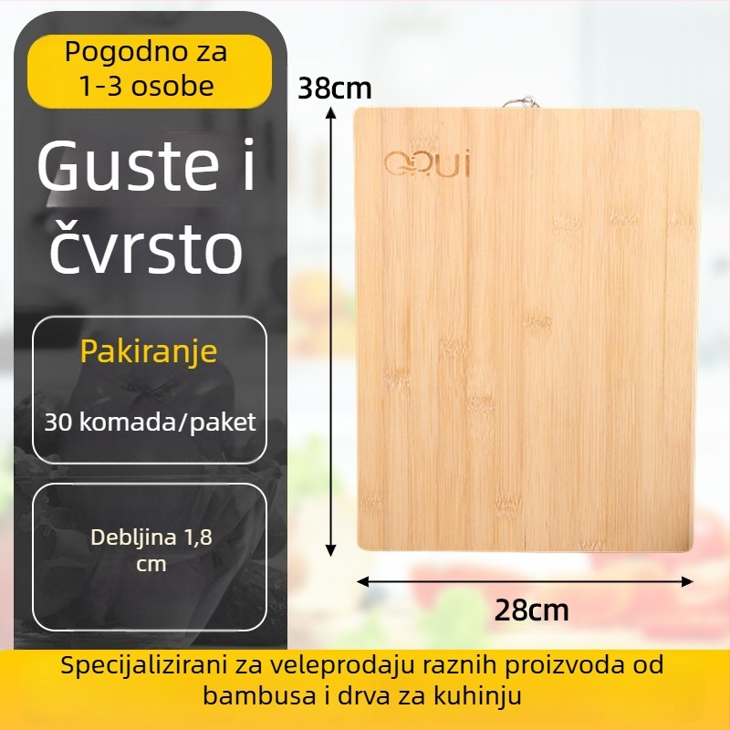 Dvostrana debela daska za rezanje od bambusa za kuhinju, svakodnevna upotreba