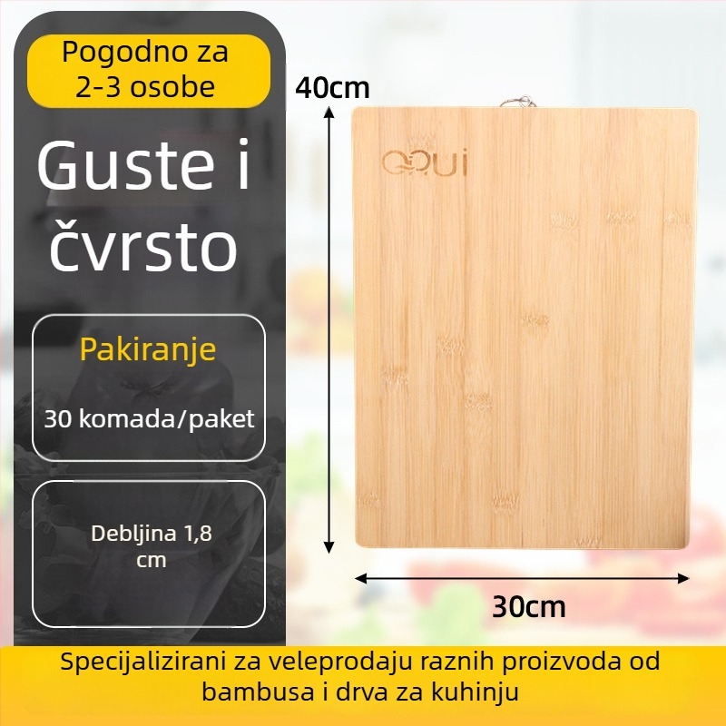 Dvostrana debela daska za rezanje od bambusa za kuhinju, svakodnevna upotreba