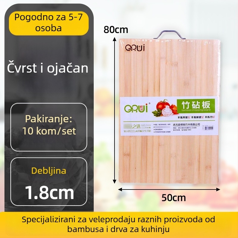 Dvostrana debela daska za rezanje od bambusa za kuhinju, svakodnevna upotreba
