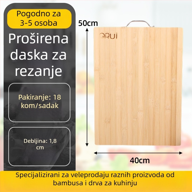 Dvostrana debela daska za rezanje od bambusa za kuhinju, svakodnevna upotreba