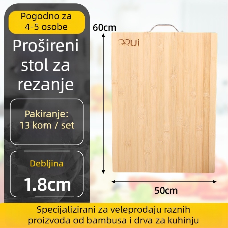 Dvostrana debela daska za rezanje od bambusa za kuhinju, svakodnevna upotreba