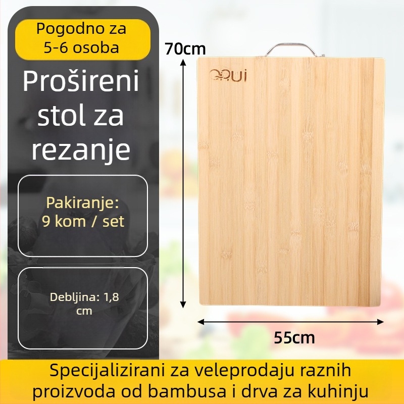 Dvostrana debela daska za rezanje od bambusa za kuhinju, svakodnevna upotreba