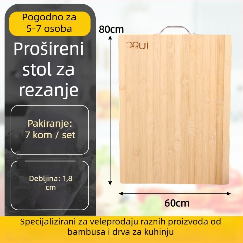 Dvostrana debela daska za rezanje od bambusa za kuhinju, svakodnevna upotreba