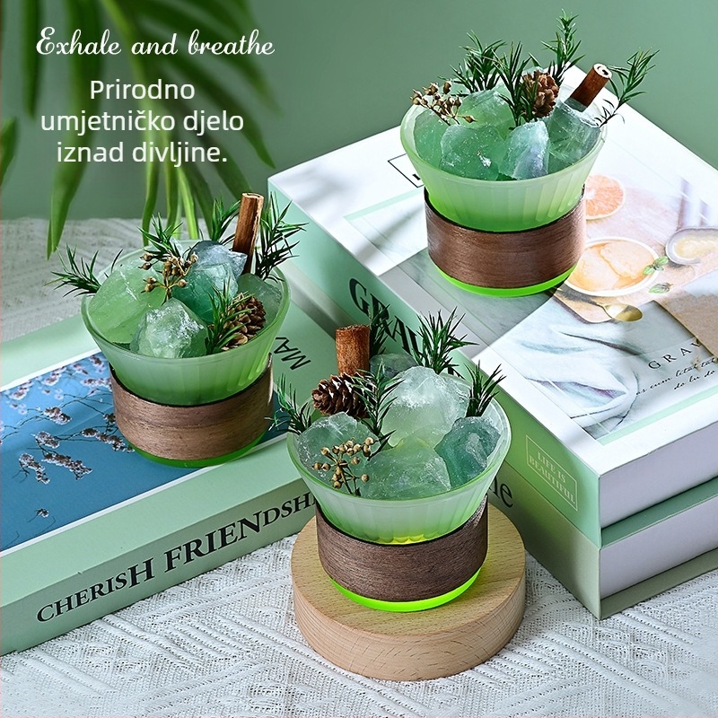 Staklena aromaterapijska ukras, svijetao luksuzni stil, dekor za spavaću sobu