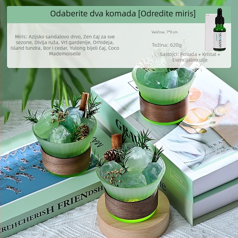 Staklena aromaterapijska ukras, svijetao luksuzni stil, dekor za spavaću sobu