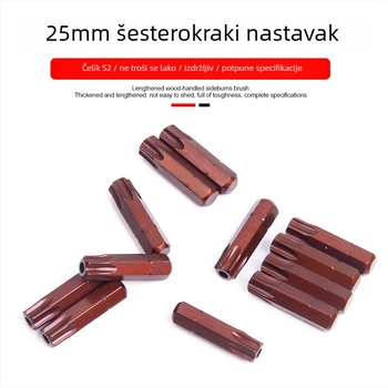 25 mm magnetski šesterokutni zvjezdasti kratki bit za električnu bušilicu, odvijač i pneumatski alat