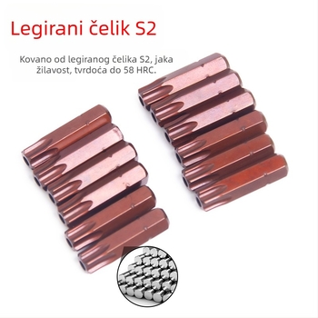 25 mm magnetski šesterokutni zvjezdasti kratki bit za električnu bušilicu, odvijač i pneumatski alat