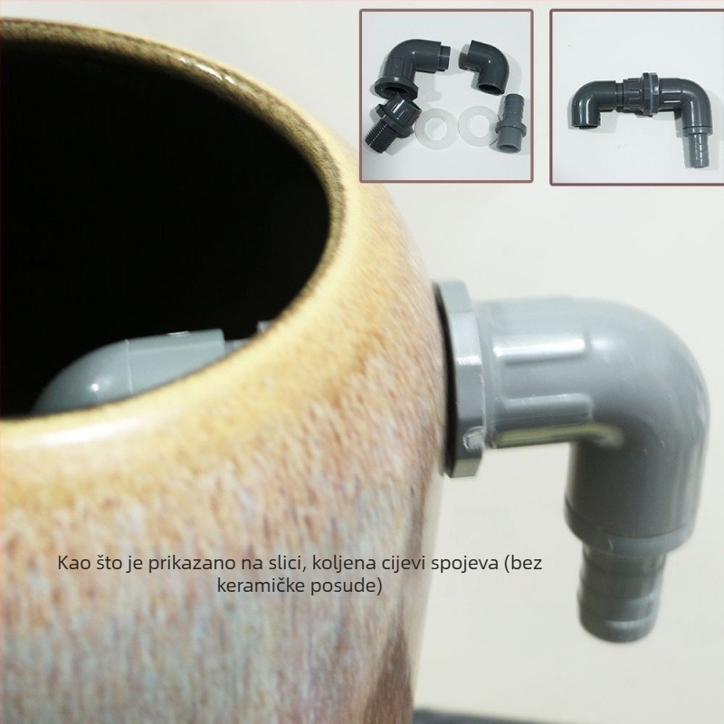 Keramički vodopadni ukras za akvarij, jednostavan i moderan stil, bez prilagodbe, poklon