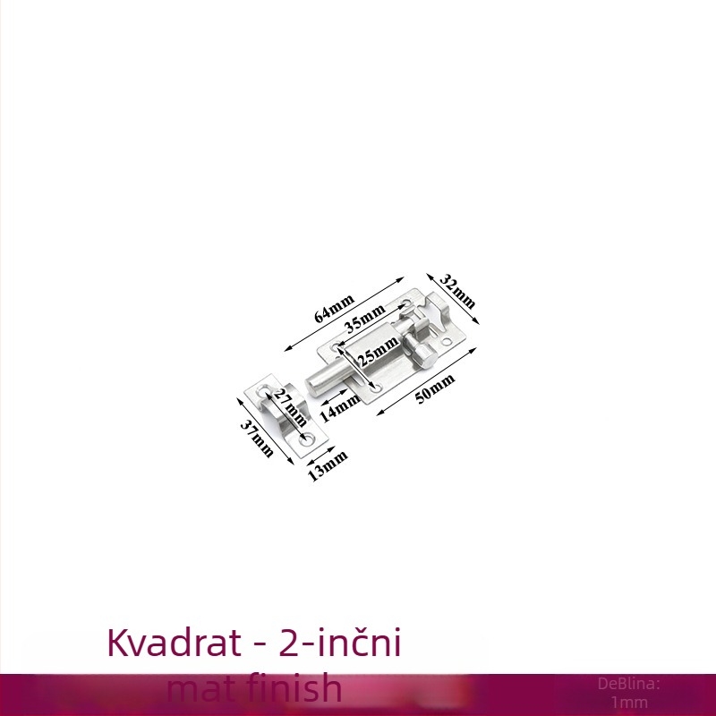 Brava tipa F od nehrđajućeg čelika, veliki kvadratni zatvarač, elektroplatirani završetak, moderan minimalistički dizajn, marka Ecrew/Yigu