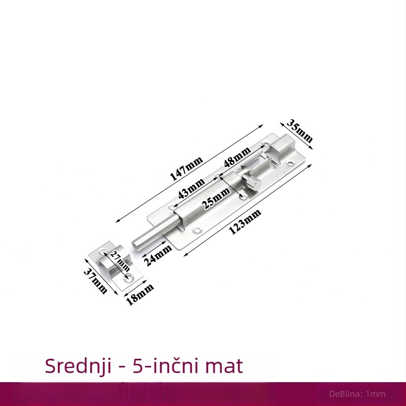 Brava tipa F od nehrđajućeg čelika, veliki kvadratni zatvarač, elektroplatirani završetak, moderan minimalistički dizajn, marka Ecrew/Yigu