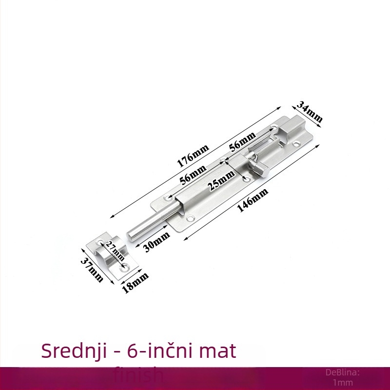 Brava tipa F od nehrđajućeg čelika, veliki kvadratni zatvarač, elektroplatirani završetak, moderan minimalistički dizajn, marka Ecrew/Yigu